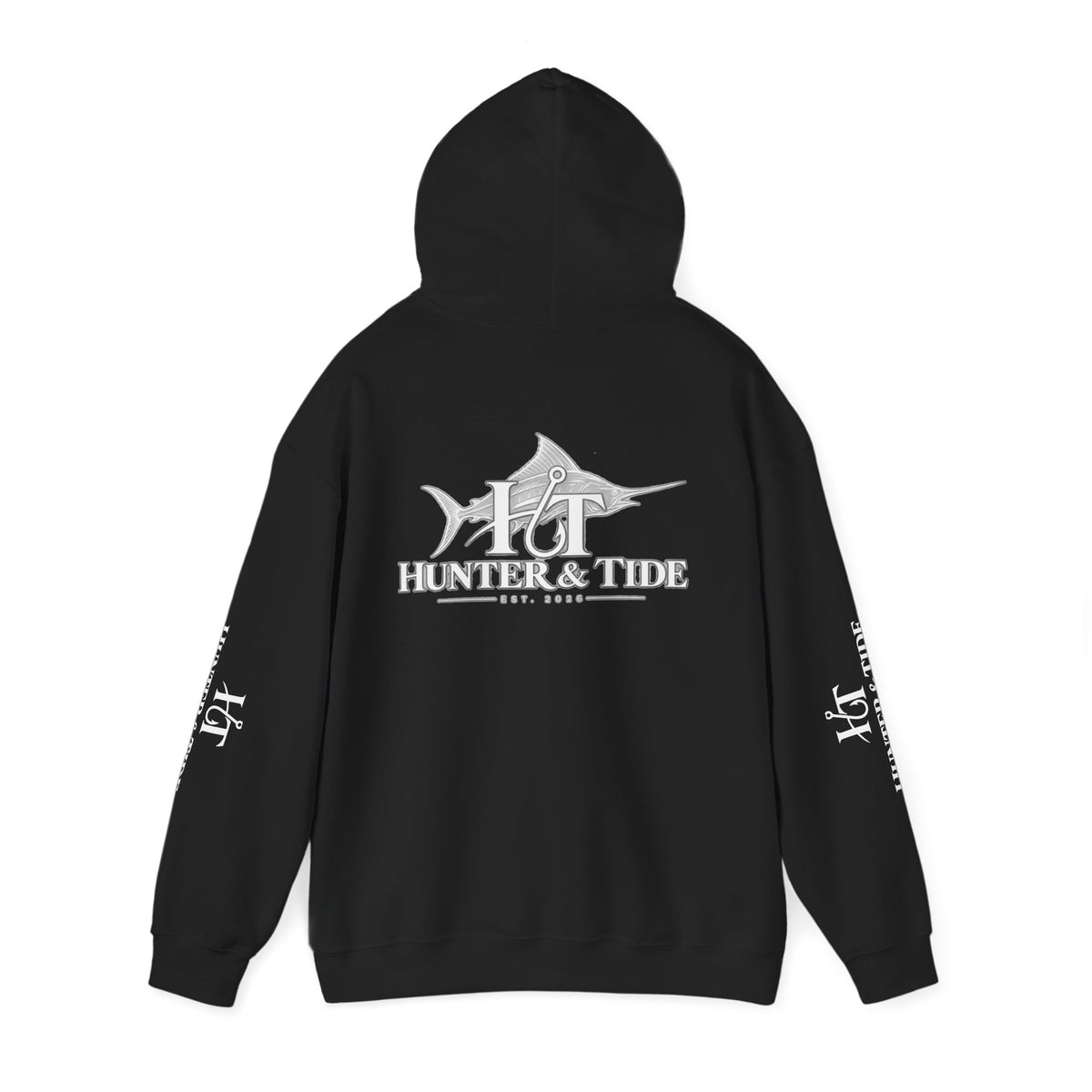 Hunter & Tide Logo Hoodie – Coastal Fishing Graphic Pullover