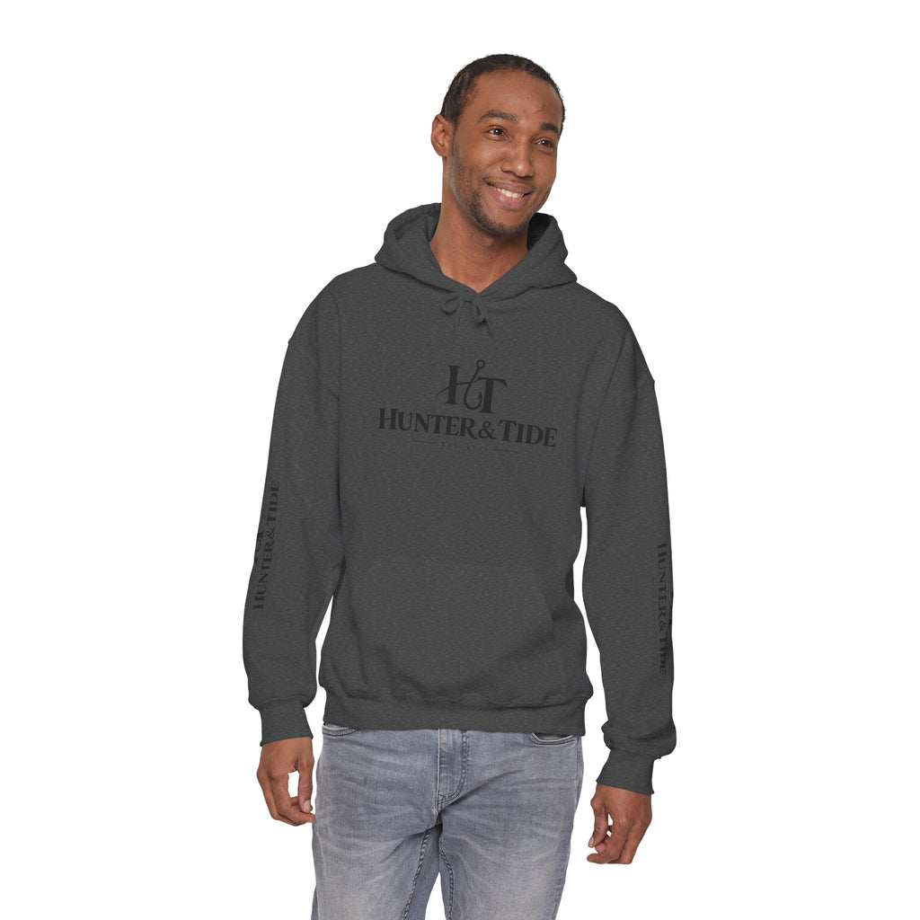Hunter & Tide Logo Hoodie – Coastal Fishing Graphic Pullover