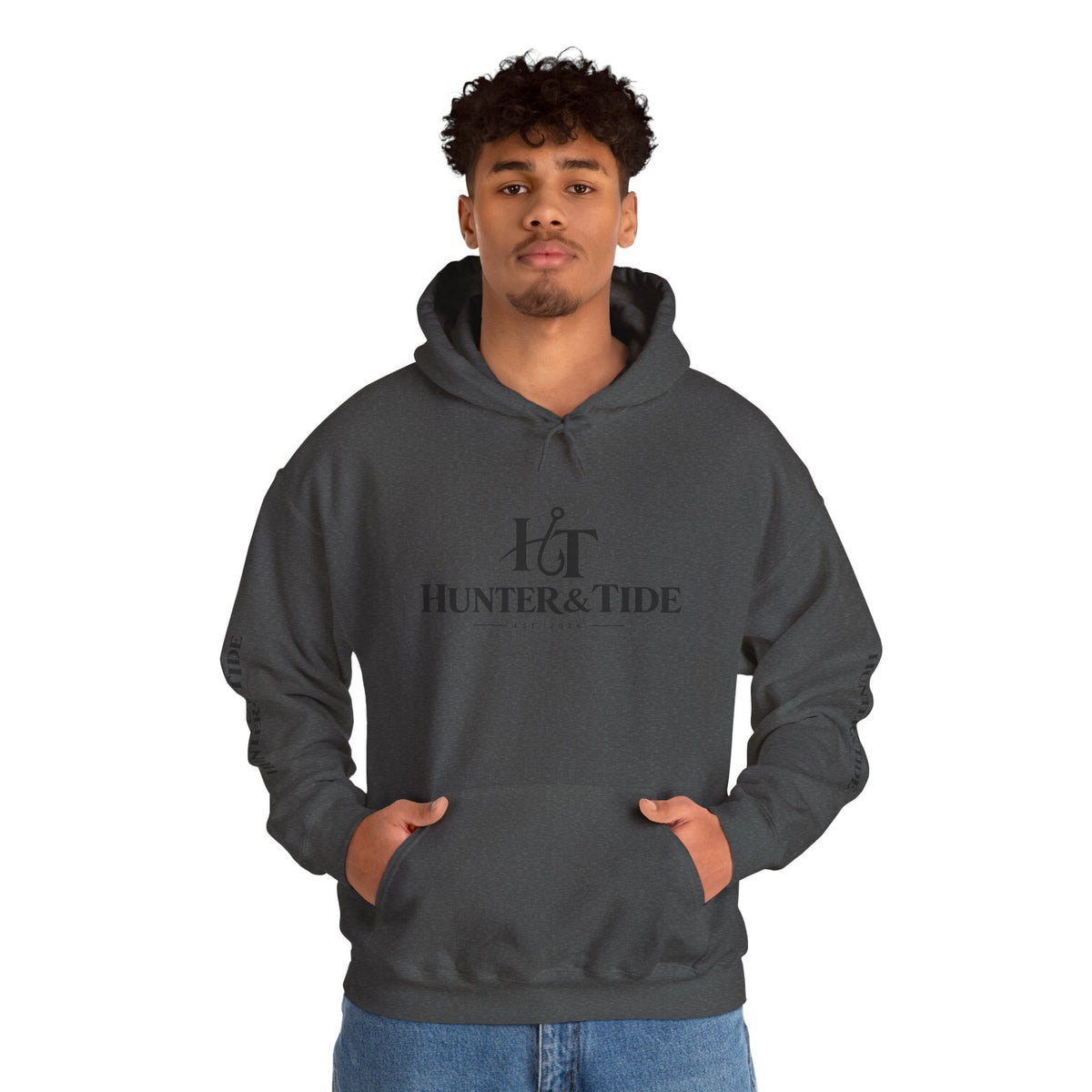 Hunter & Tide Logo Hoodie – Coastal Fishing Graphic Pullover
