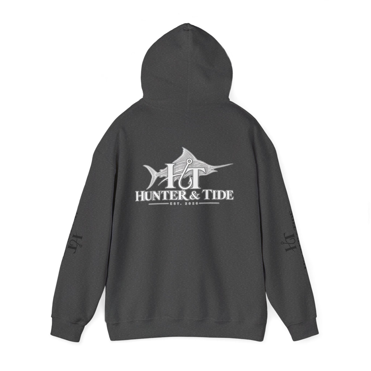 Hunter & Tide Logo Hoodie – Coastal Fishing Graphic Pullover