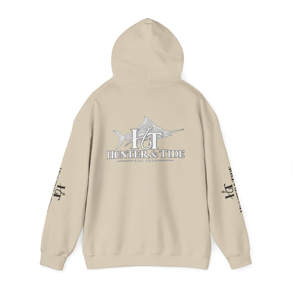 Hunter & Tide Logo Hoodie – Coastal Fishing Graphic Pullover