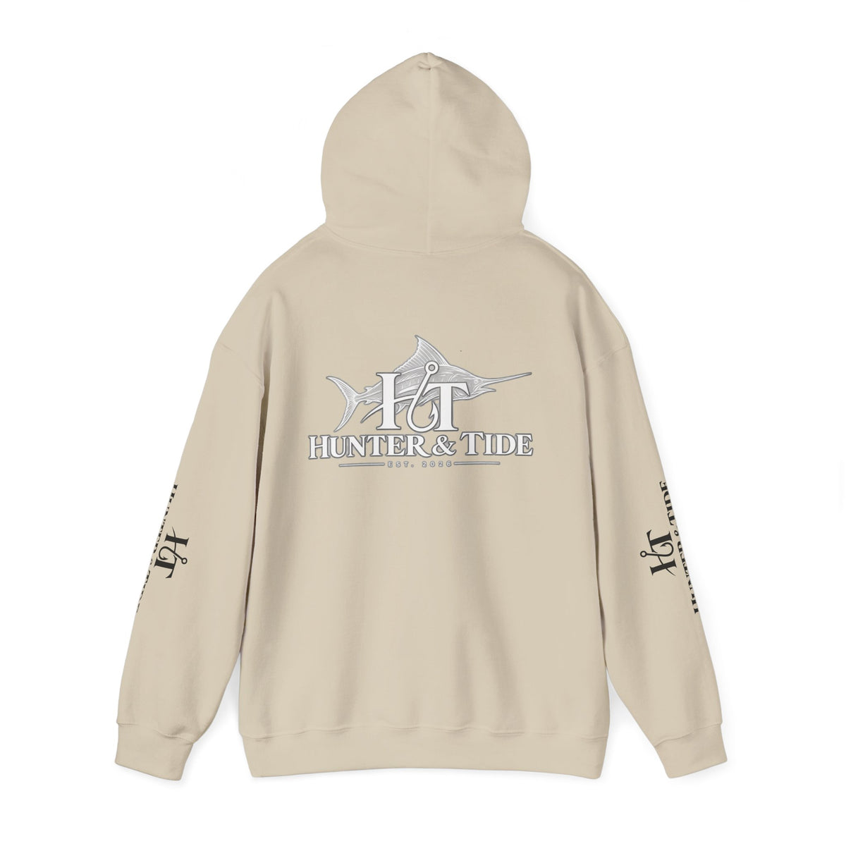 Hunter & Tide Logo Hoodie – Coastal Fishing Graphic Pullover