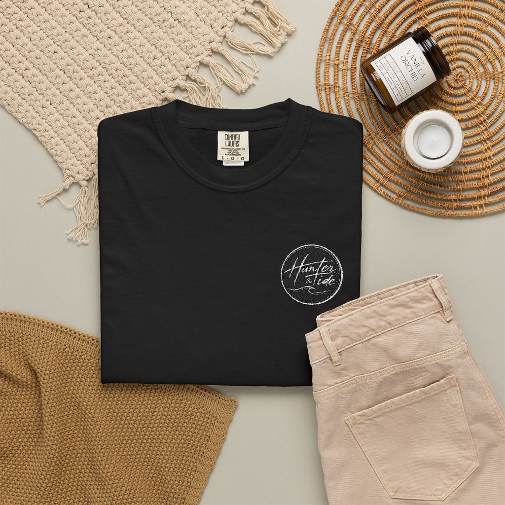 "Hunter & Tide" Embroidered Logo Tee
