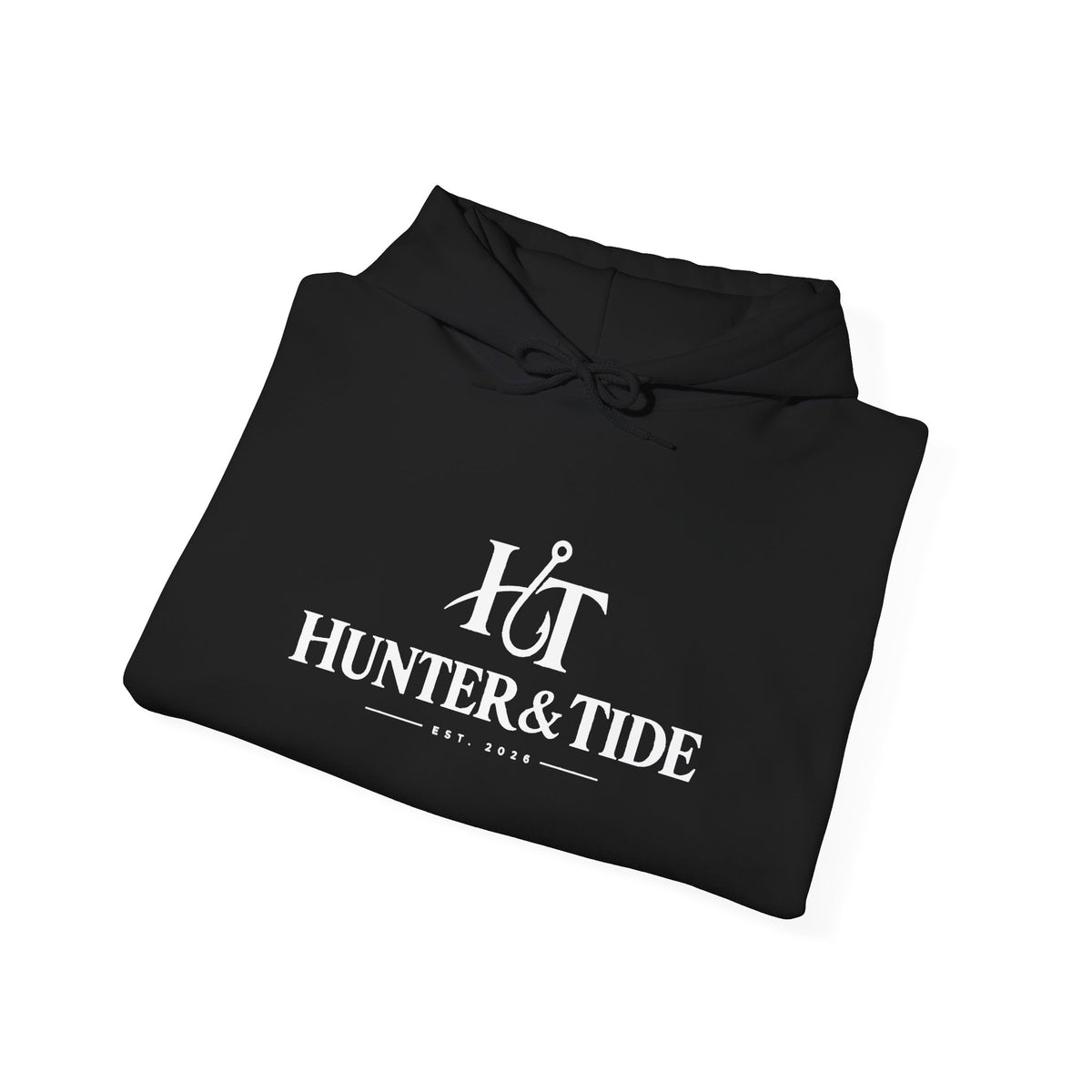 Hunter & Tide Logo Hoodie – Coastal Fishing Graphic Pullover
