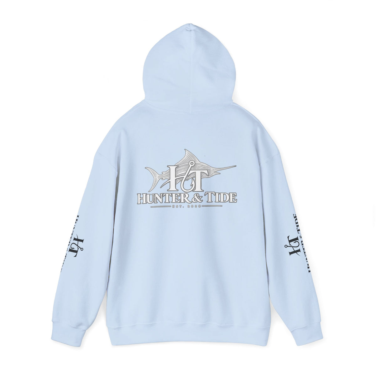 Hunter & Tide Logo Hoodie – Coastal Fishing Graphic Pullover