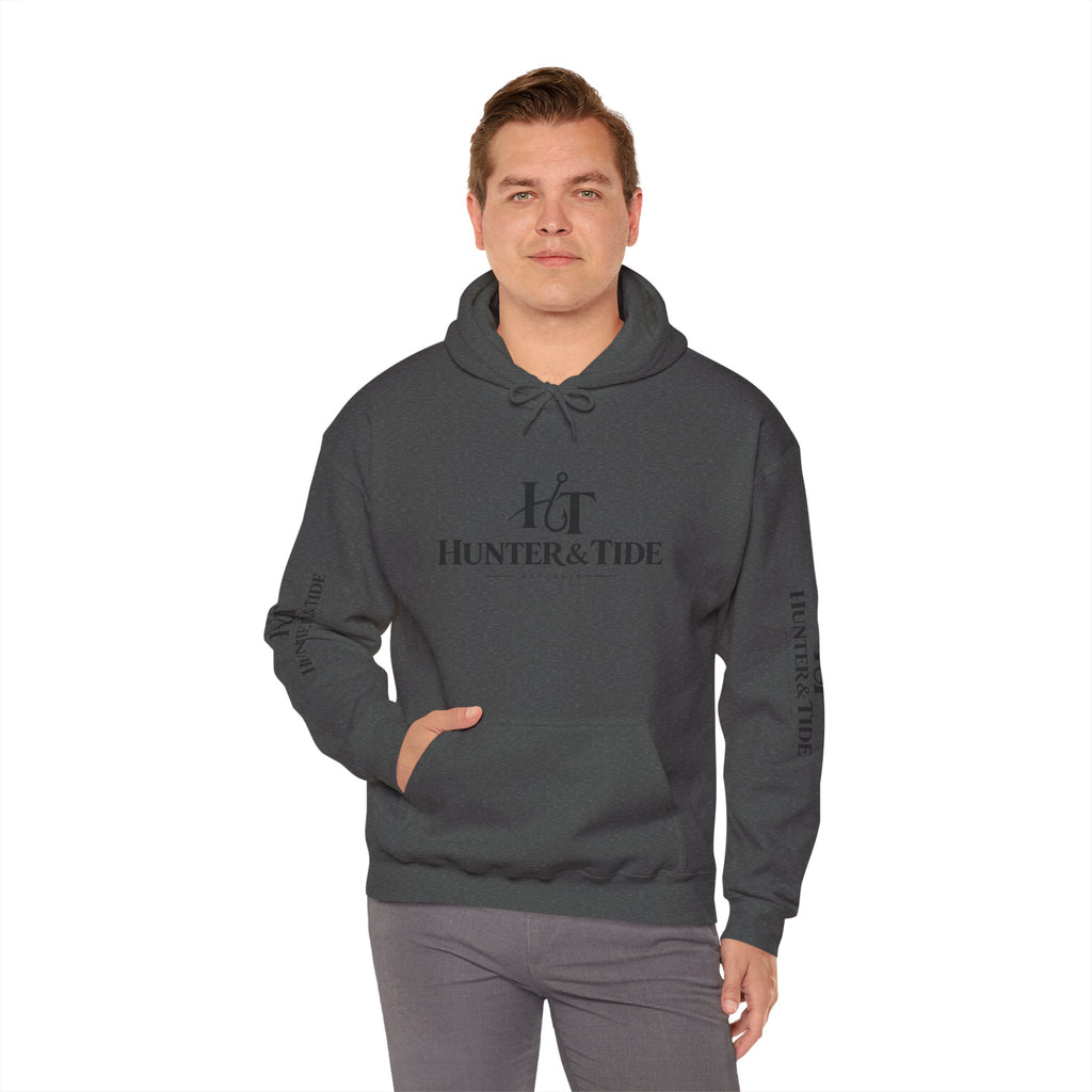 Hunter & Tide Logo Hoodie – Coastal Fishing Graphic Pullover