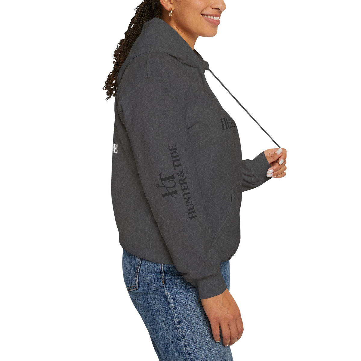 Hunter & Tide Logo Hoodie – Coastal Fishing Graphic Pullover