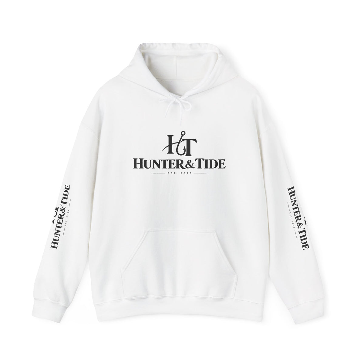 Hunter & Tide Logo Hoodie – Coastal Fishing Graphic Pullover