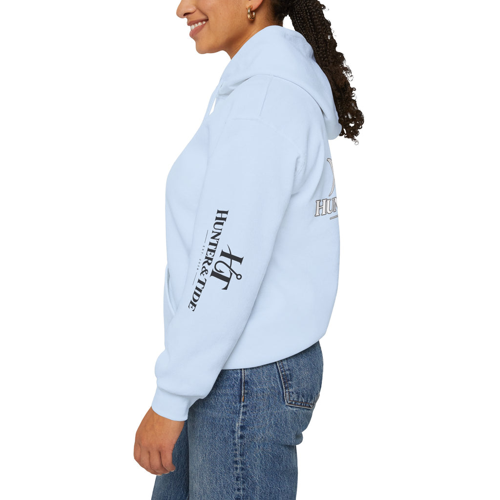 Hunter & Tide Logo Hoodie – Coastal Fishing Graphic Pullover