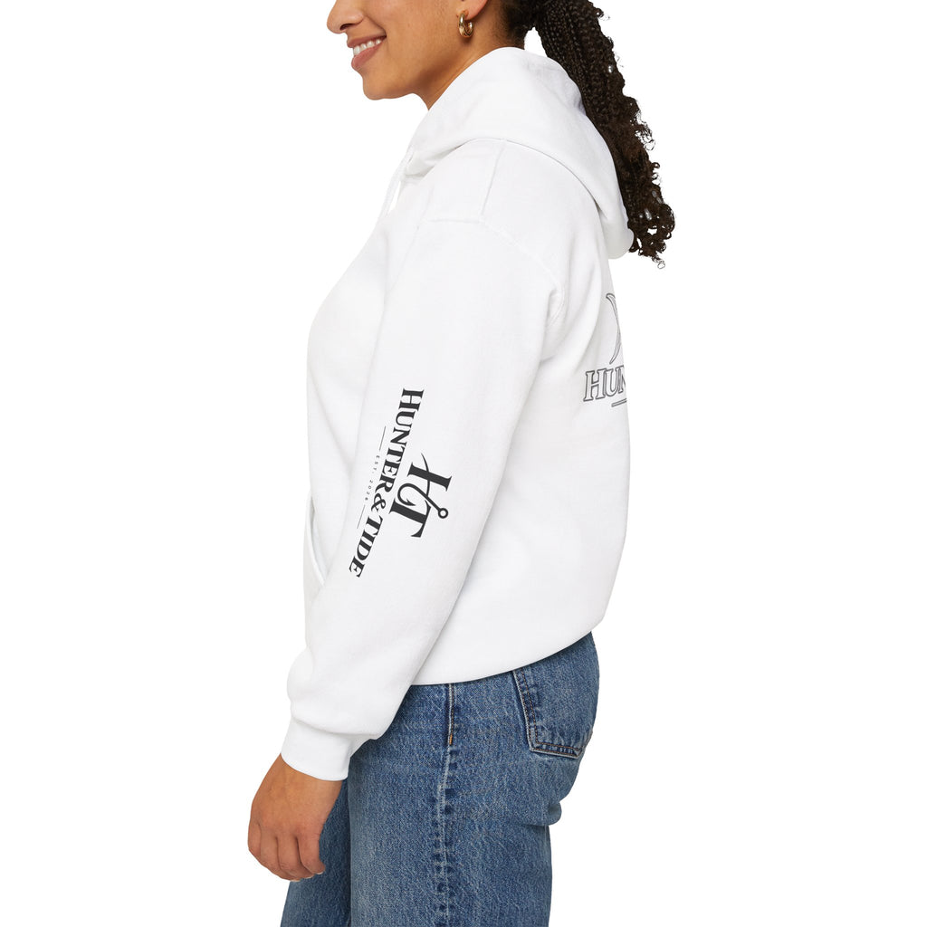 Hunter & Tide Logo Hoodie – Coastal Fishing Graphic Pullover