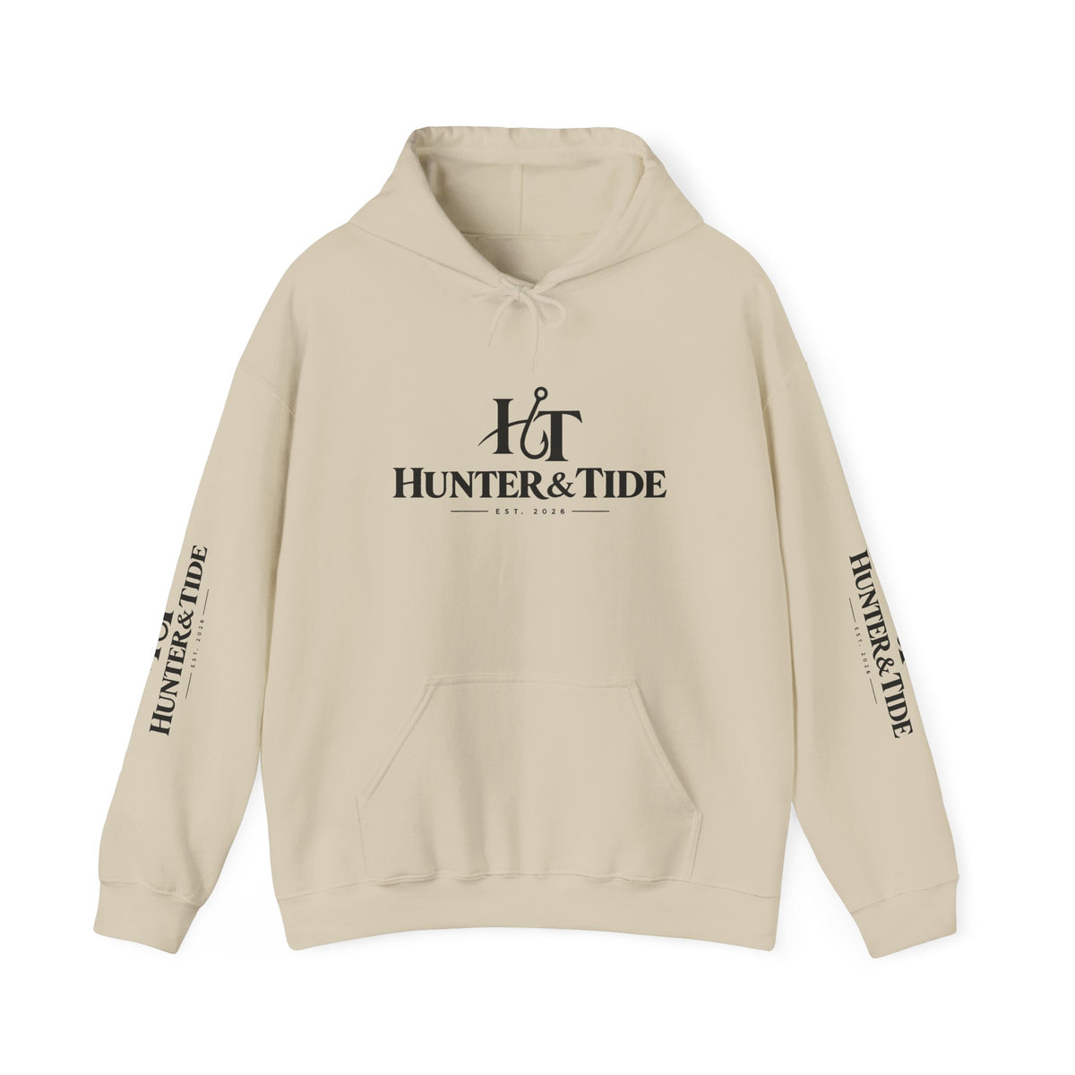 Hunter & Tide Logo Hoodie – Coastal Fishing Graphic Pullover