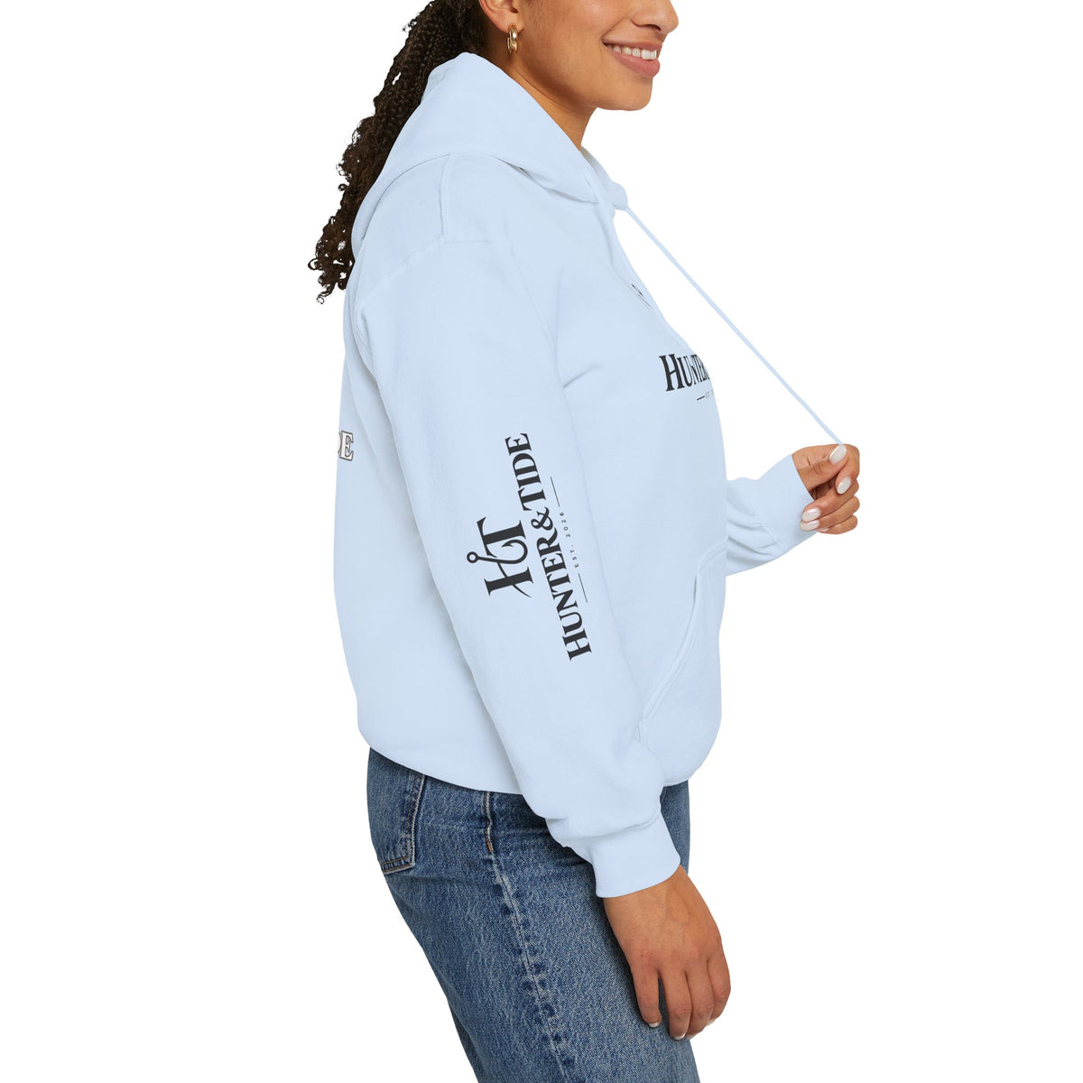 Hunter & Tide Logo Hoodie – Coastal Fishing Graphic Pullover