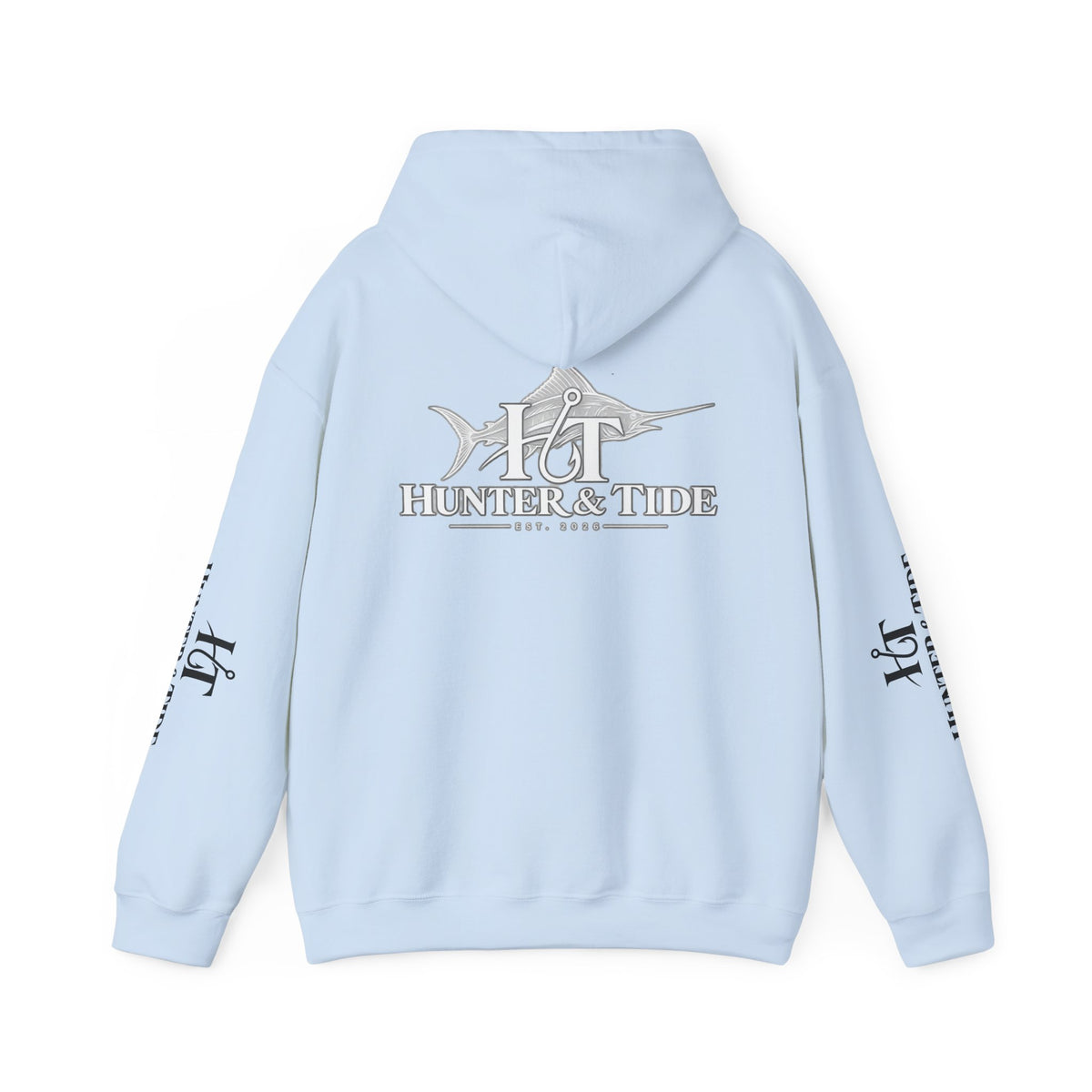 Hunter & Tide Logo Hoodie – Coastal Fishing Graphic Pullover
