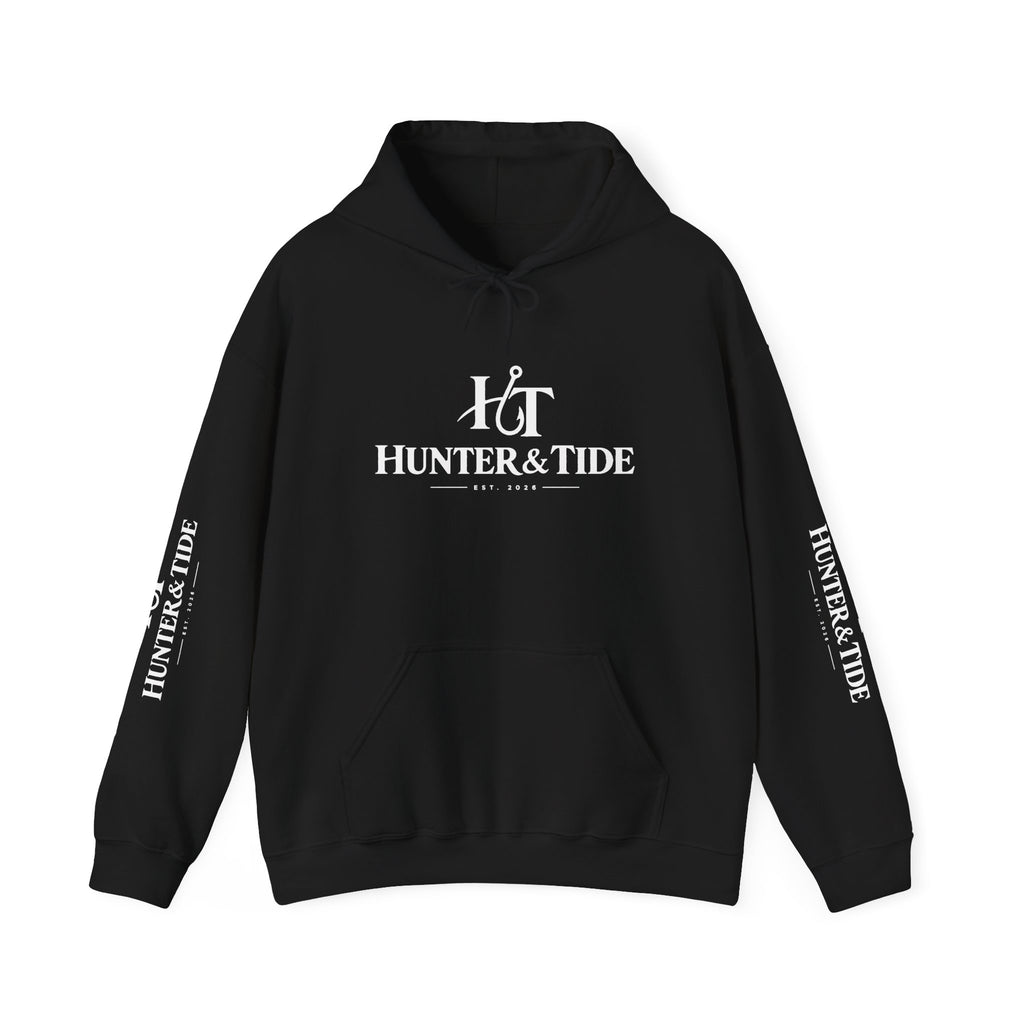 Hunter & Tide Logo Hoodie – Coastal Fishing Graphic Pullover