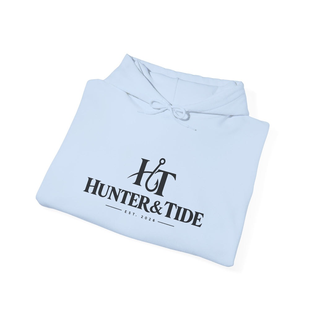 Hunter & Tide Logo Hoodie – Coastal Fishing Graphic Pullover