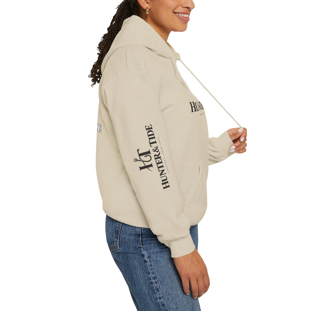 Hunter & Tide Logo Hoodie – Coastal Fishing Graphic Pullover