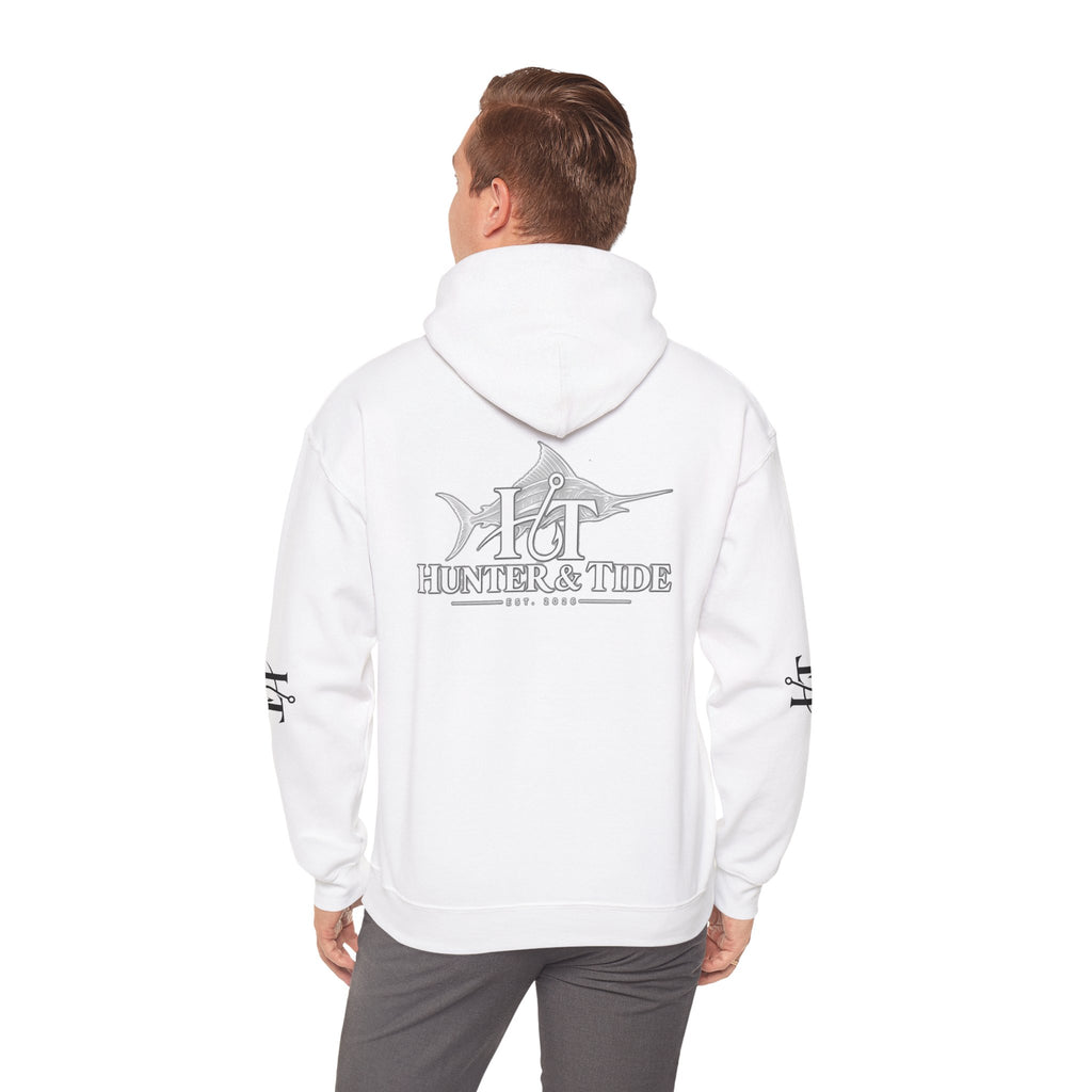 Hunter & Tide Logo Hoodie – Coastal Fishing Graphic Pullover