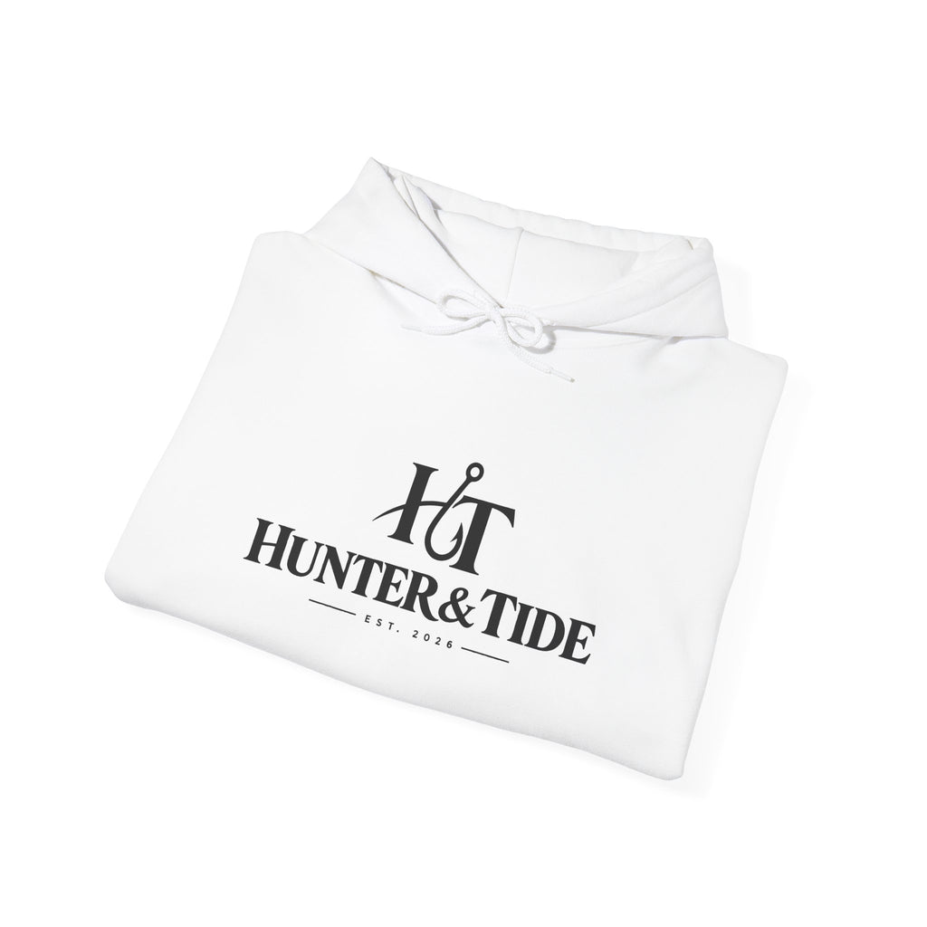 Hunter & Tide Logo Hoodie – Coastal Fishing Graphic Pullover