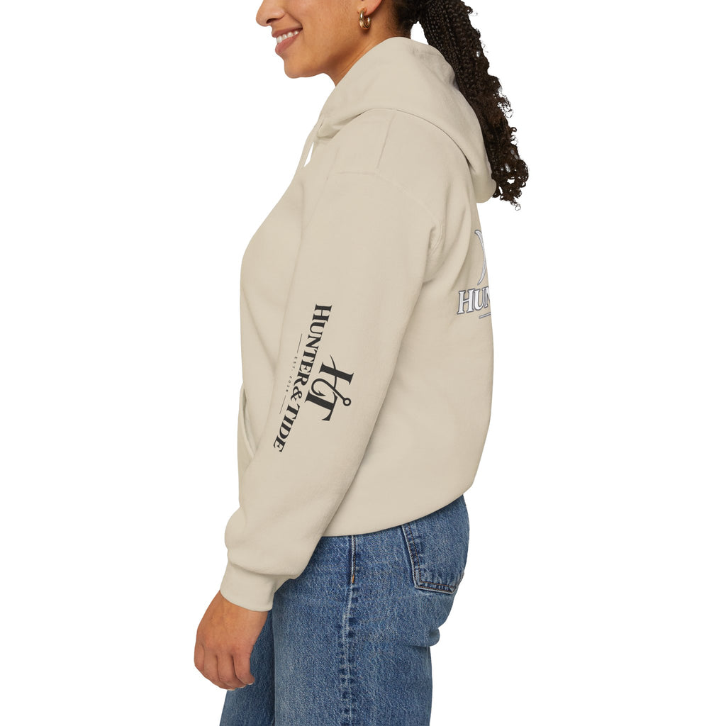 Hunter & Tide Logo Hoodie – Coastal Fishing Graphic Pullover